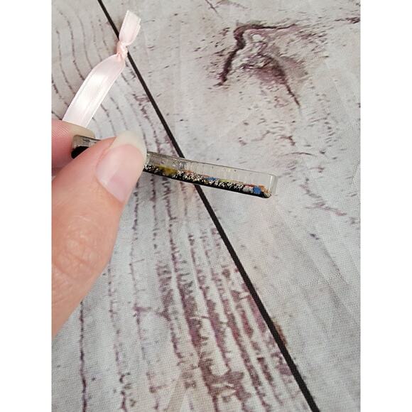 Glass Cross Christmas Ornament Handmade - Picture 3 of 6